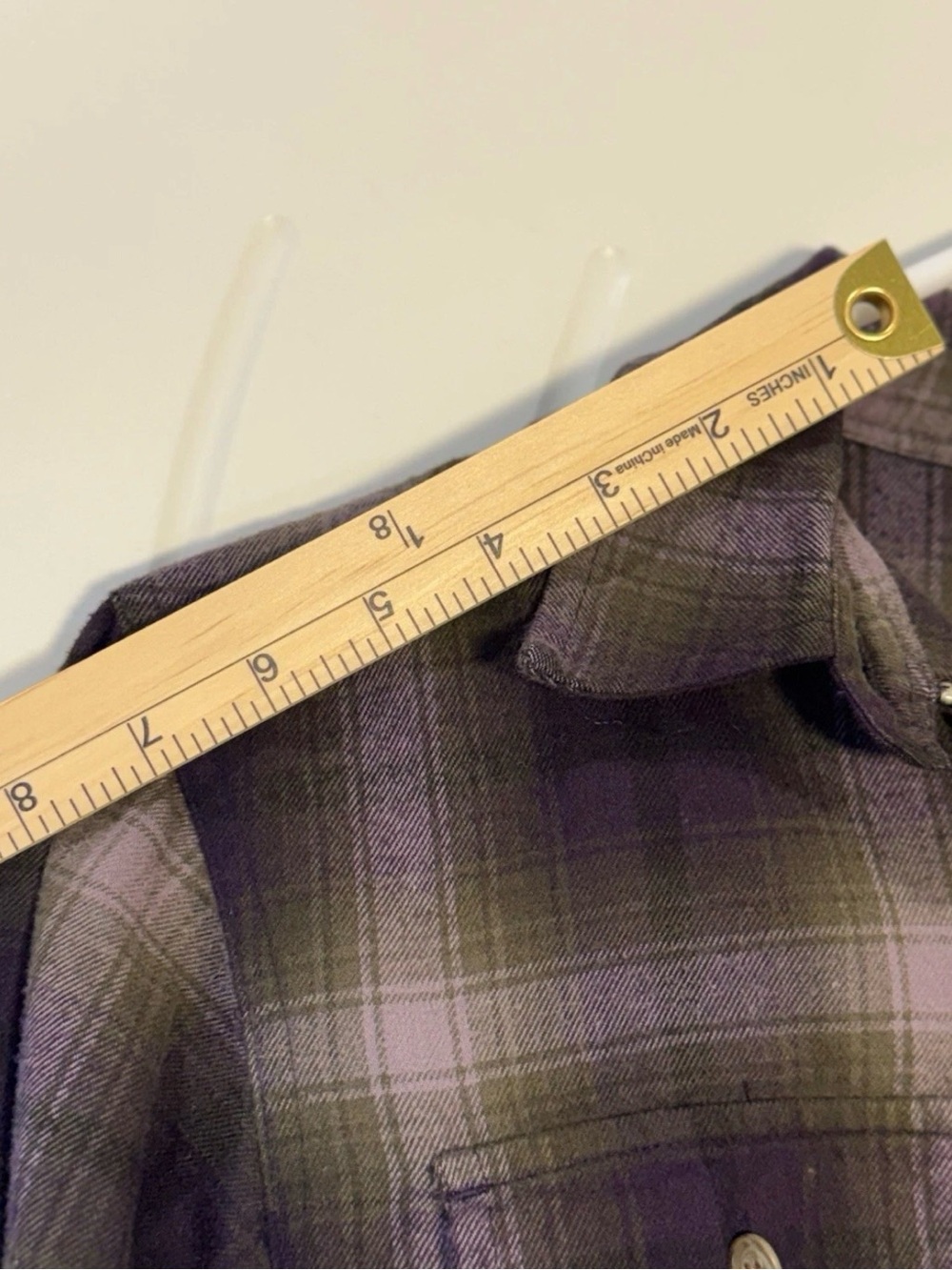 Ralph Lauren Plaid Shirt Jacket - Purple and Black - Picture 5 of 11